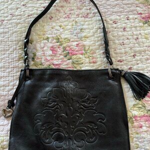 Brighton Black leather PIPER Shoulder Bag